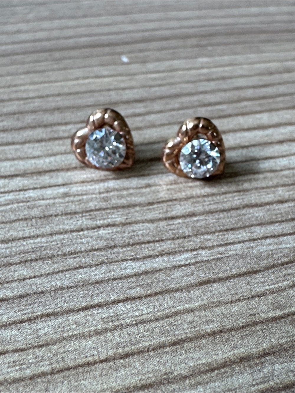 14k Rose Gold Heart Halo with CZ